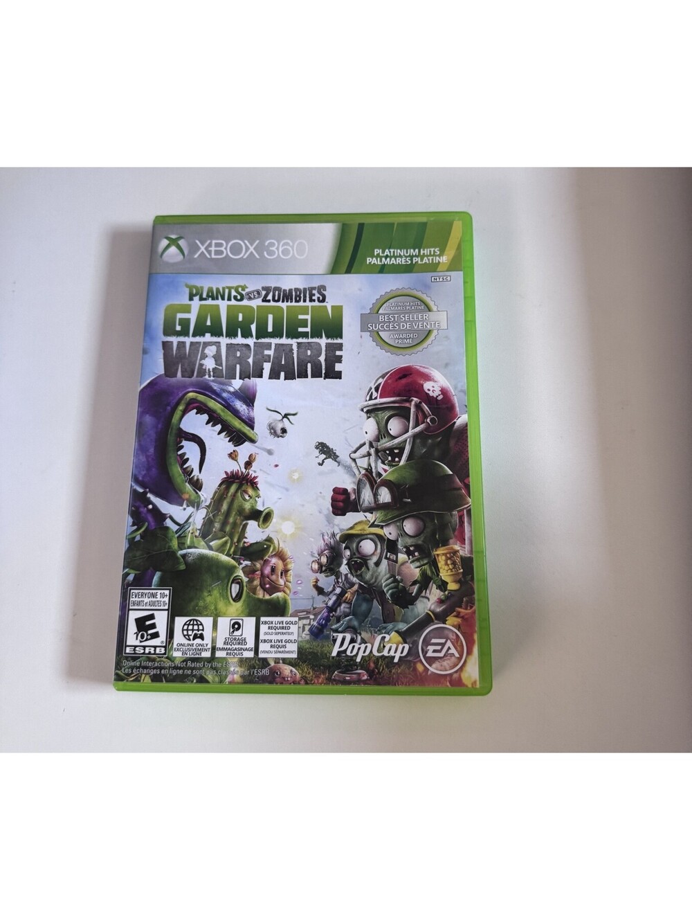Plants Vs. Zombies Garden Warfare Xbox 360 Platinum Hits Disc + Case Tested